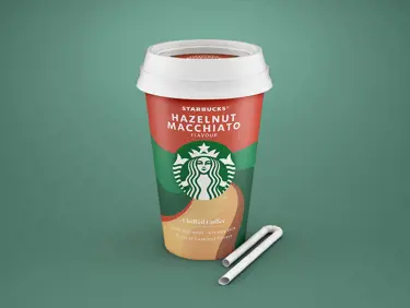 Starbucks LTO Hazelnut with straw